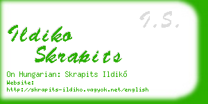 ildiko skrapits business card